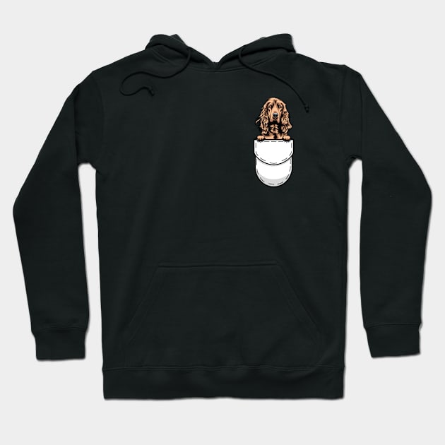 Funny Cocker Spaniel Pocket Dog Hoodie by Pet My Dog